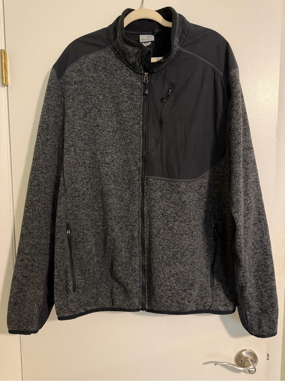 Champion Men's Gray & Black Full-Zip Lightweight Jacket